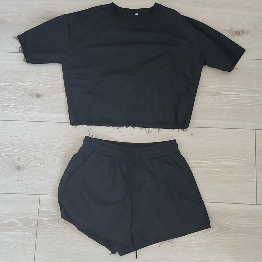 Frayed hem lounge set